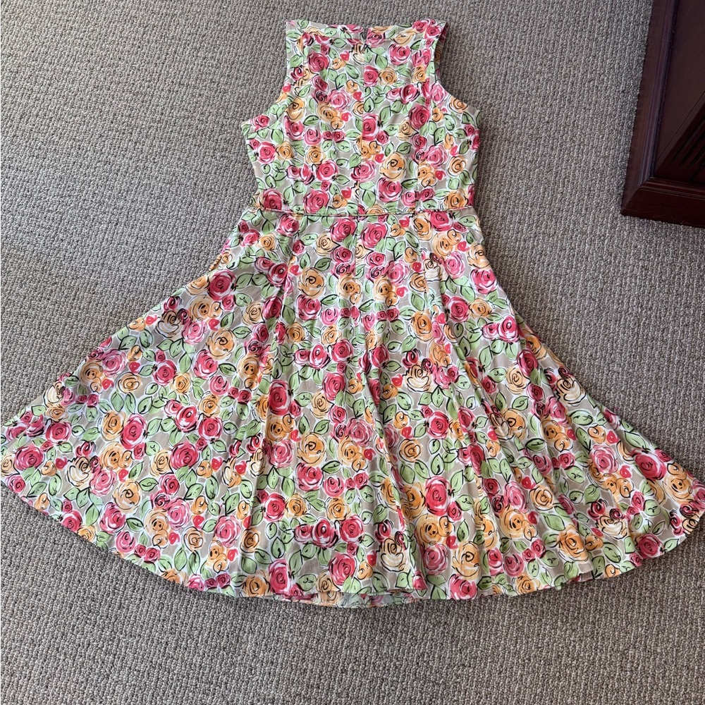 Talbots Sleeveless V-Neck Midi Dress